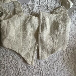 Princess Polly Cream Crop Top
